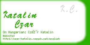 katalin czar business card